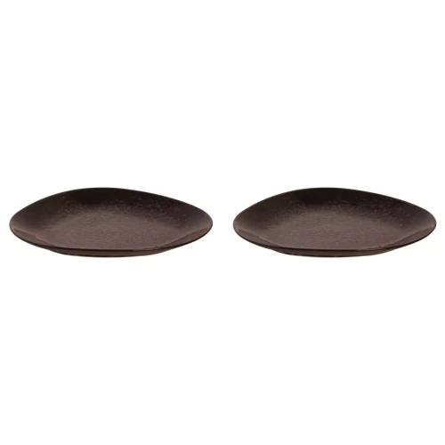Maastricht Porselein  Tahiti Teller 30 cm Schwarzes Porzellan 2 Stück