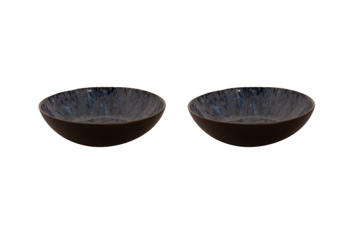 Palmer Plate deep Lester 21 cm Blue Black Stoneware 2 pcs.