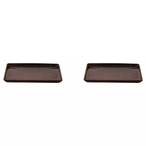 Maastricht Porselein Bord Tahiti 23 x 17 cm Zwart Porselein 2 stuks