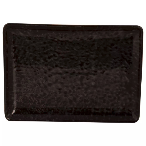 Maastricht Porselein Bord Tahiti 23 x 17 cm Zwart Porselein 2 stuks