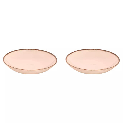 Maastricht Porselein  Akoya Teller tief 25 cm Creme Porzellan 2 Stk.