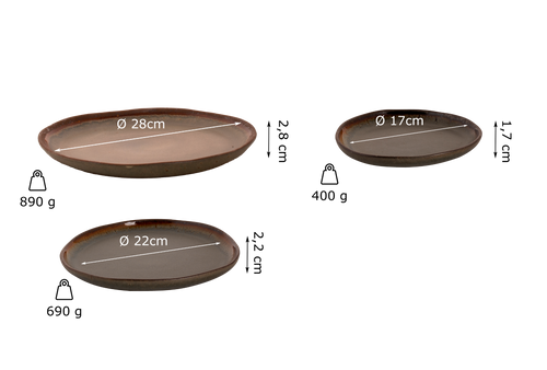 Palmer Plate set David Mucky Stoneware 18-piece Brown Green 