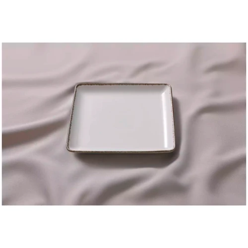 Maastricht Porselein  Akoya Teller 19 x 19 cm Creme Porzellan 2 Stück