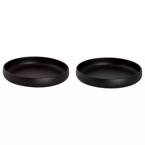 Maastricht Porselein Plate deep Universe 21 cm Black Porcelain 2 pcs.