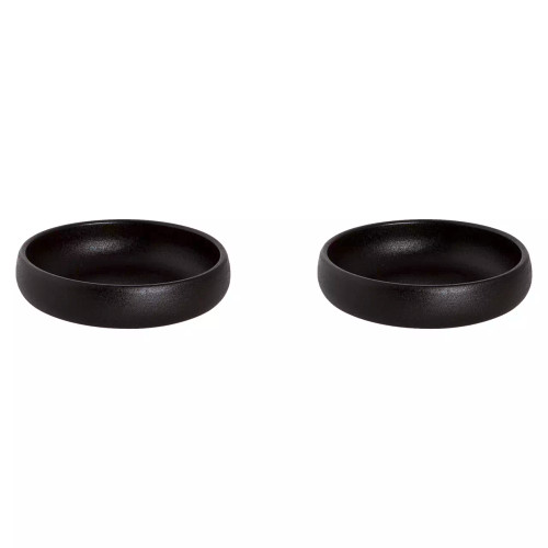 Maastricht Porselein Bowl Universe 11.5 cm 20 cl Black Porcelain 2 pcs.