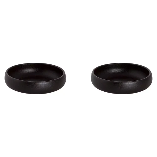 Maastricht Porselein Bowl Universe 11.5 cm 20 cl Black Porcelain 2 pcs.