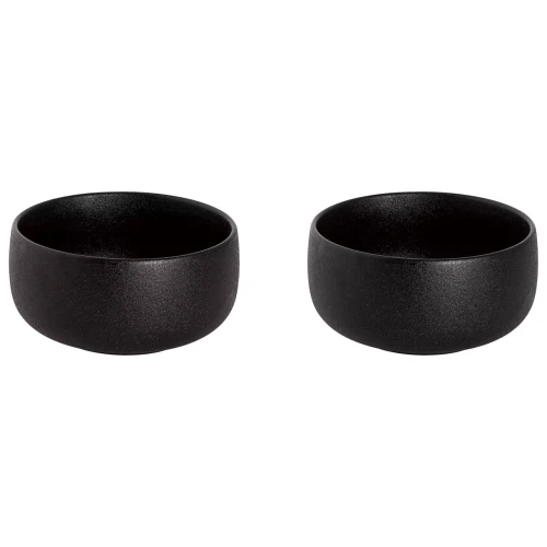 Maastricht Porselein  Universe Schüssel 11 cm 45 cl Schwarzes Porzellan 2 Stk.
