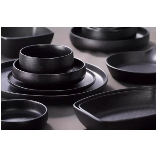 Maastricht Porselein  Universe Schüssel 11 cm 45 cl Schwarzes Porzellan 2 Stk.