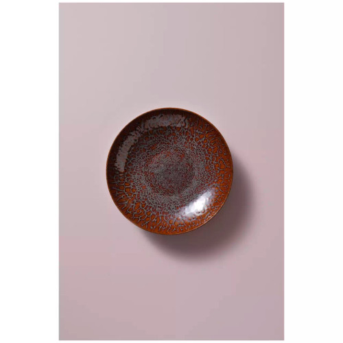 Palmer  Magmatic Teller tiefes Coupe 22 cm Braunes Steingut 2 Stück