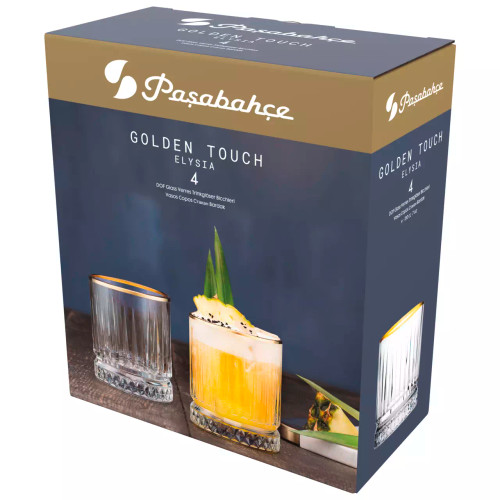 Pasabahce Tumbler Elysia 21 cl Goud 4 stuks