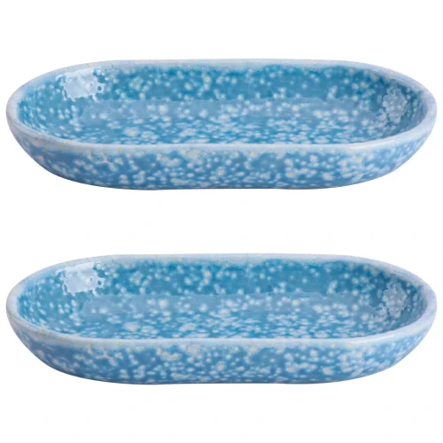 Colori Del Sud Cazorla Plate Oval 20 x 11.5 cm Blue 2 pcs.