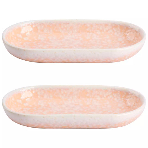 Colori Del Sud Cazorla Bord diep Ovaal 20 x 11.5 cm Roze 2 stuks