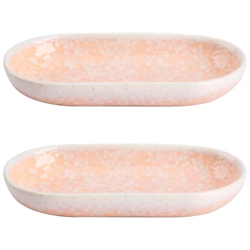 Colori Del Sud Cazorla Bord diep Ovaal 20 x 11.5 cm Roze 2 stuks
