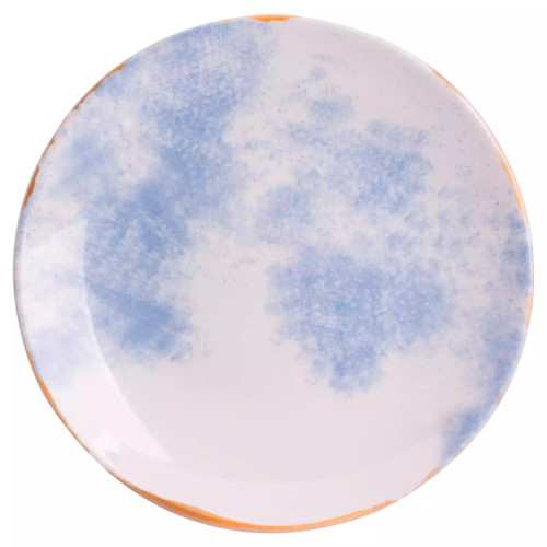 James Cooke Bord Clouded Charm 21 cm Blauw Wit Stoneware 2 stuks
