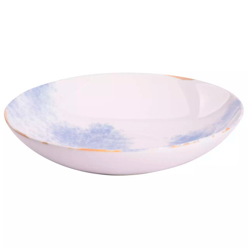 James Cooke Bord diep Clouded Charm 22 cm Blauw Wit Stoneware 2 stuks