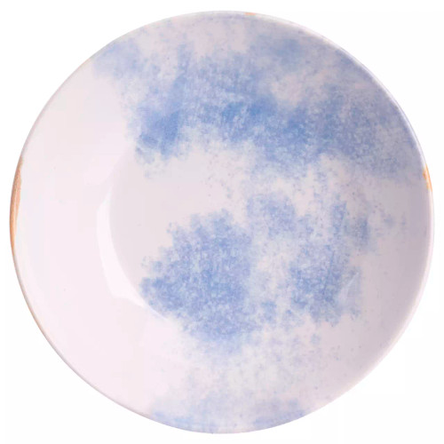 James Cooke Plate deep Clouded Charm 22 cm Blue White Stoneware 2 pcs.