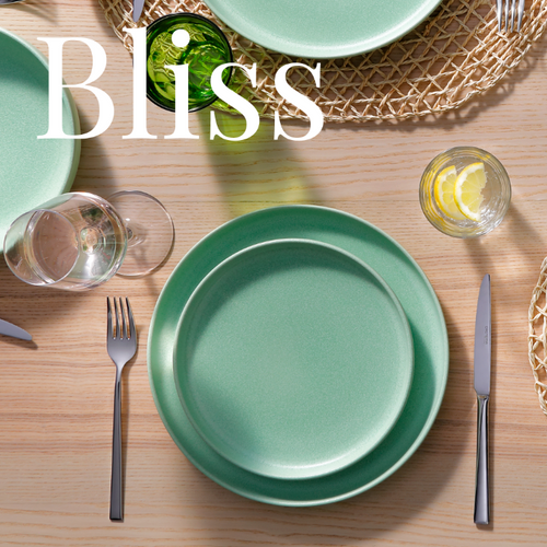 James Cooke Dinnerware set Bliss Stoneware 6-person 24-piece Green