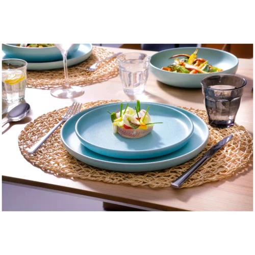 James Cooke Plate Bliss 28 cm Light Blue Stoneware 2 pcs.