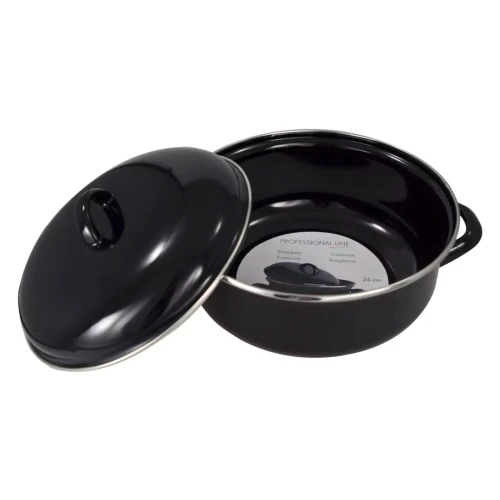 Braadpan 24 cm 3.7 l Zwart Emaille