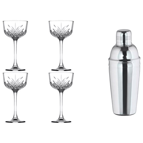 James Cooke Nick & Nora Timeless Cocktail Set Incl. shaker 16 cl - 5-piece