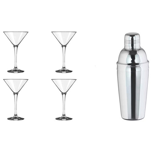 James Cooke Martini Cocktailset Incl. shaker 26 cl - 5-delig