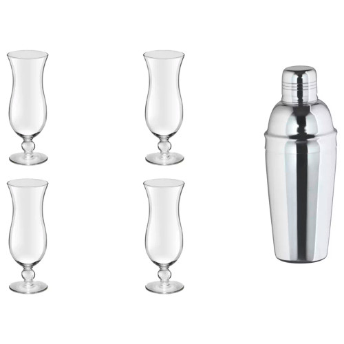 James Cooke Blue Hawai Cocktail Set Incl. shaker 44 cl - 5-piece