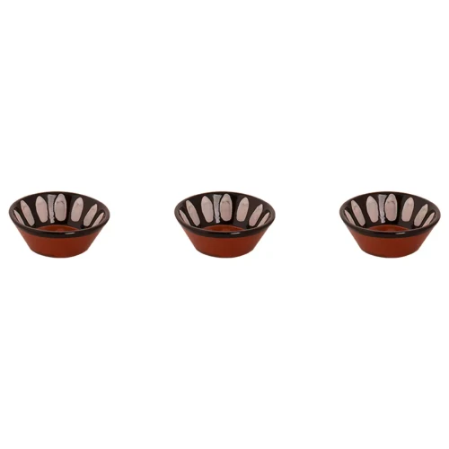Colori Del Sud Mezquita Fleck Schaal 11 cm 20 cl Zwart 3 stuks