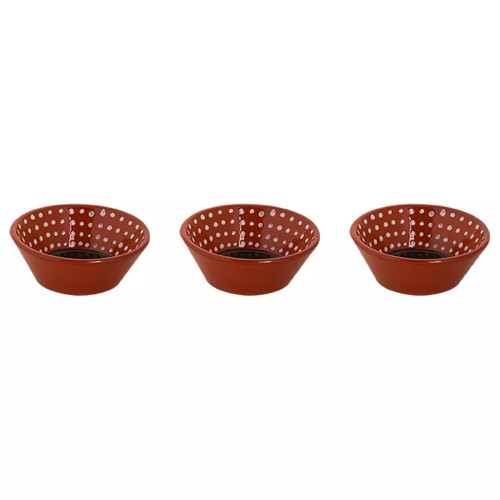 Colori Del Sud Mezquita Speckle Bowl 11 cm 20 cl Black 3 pieces