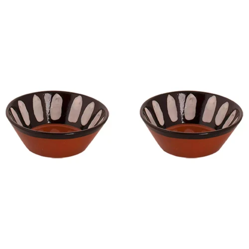 Colori Del Sud Mezquita Fleck Bowl 15 cm 45 cl Schwarz 2 Stück