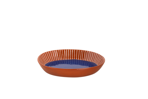 Colori Del Sud Mezquita Schale mit Streifen Oval 28 x 20 cm 1,3 l Blau