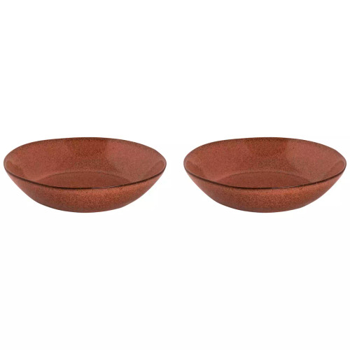 Palmer Plate deep Rustique 21 cm Pink Stoneware 2 pcs.