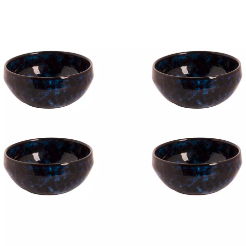 Palmer Bowl Bama Blue 12 cm 30 cl Blue Stoneware 4 pieces