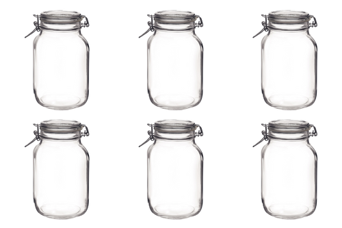 Rocco Bormioli  Fido Weck-Glas 2 l 6 Stück Rocco Bormioli  Fido Weck-Glas 2 l 6 Stück