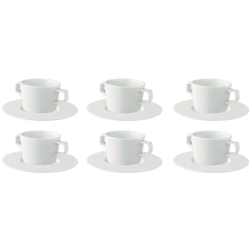 Palmer  White Delight Suppentasse und Untertasse 30 cl 10 cm Weiß 6 Stück