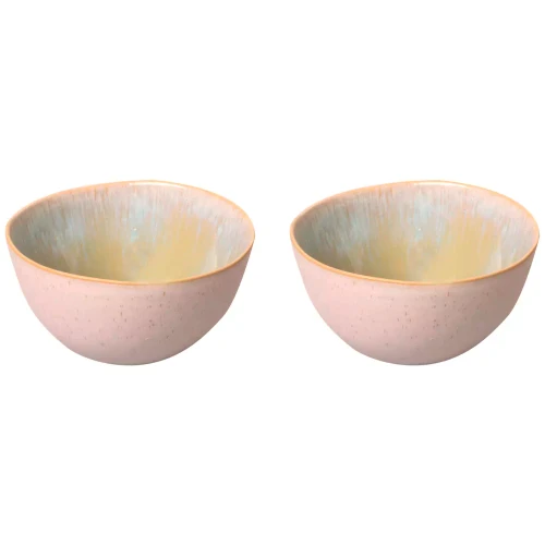 Palmer Schaal Light Blue Sea 15 cm 80 cl Wit Blauw Stoneware 2 stuks