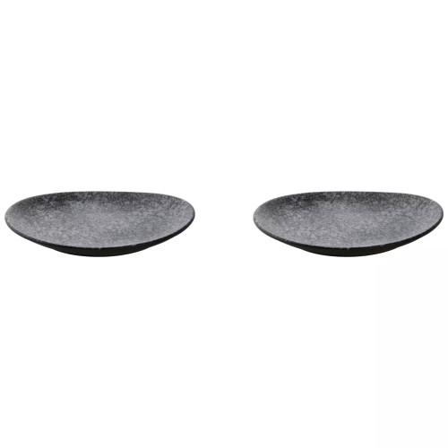 Palmer Bowl Rocks 31 x 27 cm 90 cl Black Porcelain 2 pcs.