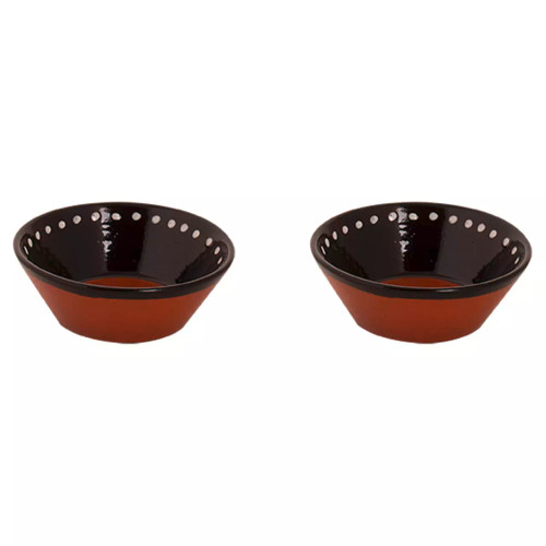 Colori Del Sud Mezquita Dot Bowl 15 cm 45 cl Black 2 pieces