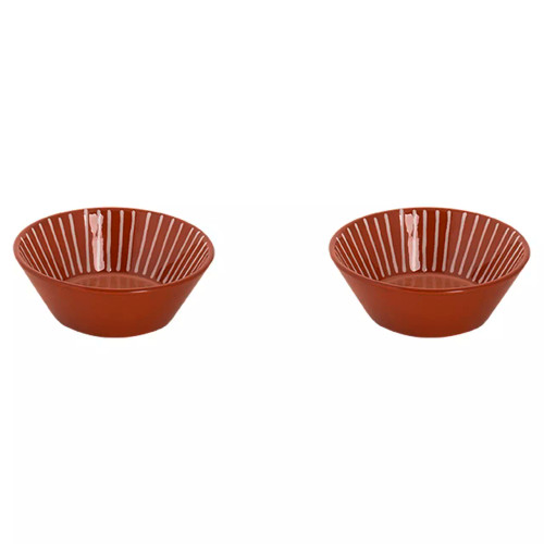 Colori Del Sud Mezquita Stripe Bowl 15 cm 45 cl Pink 2 pcs.