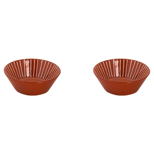 Colori Del Sud Mezquita Streifen Schüssel 15 cm 45 cl Rosa 2 Stk.