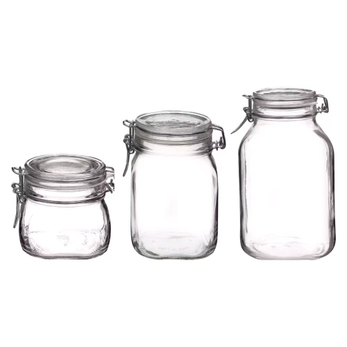  Bormioli Weckpotset Fido 0,5L+1L+1,5L 3-dlg