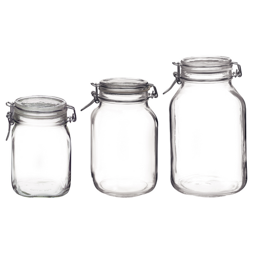 Rocco Bormioli Weckpotset Fido 1L+2L+3L 3-dlg