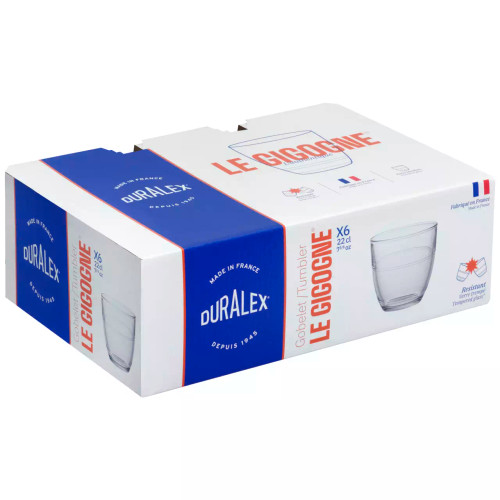 Duralex  Gigogne Wasserglas 22 cl Transparent 6 Stück