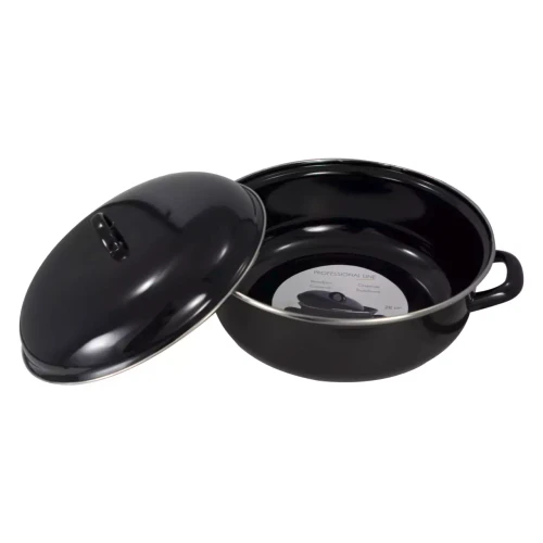 Braadpan 28 cm 5 l Zwart Emaille