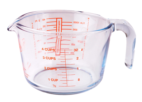 O.cuisine Maatbeker 1 l Borosilicaat 1 stuk