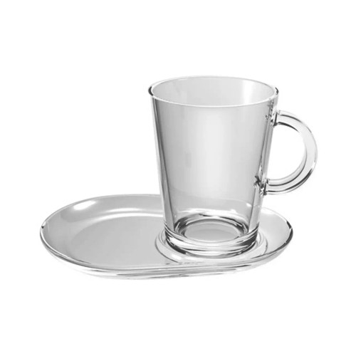 Pasabahce  Tribeca Teeglas und Untertasse 40 cl 18 cm Transparent 2 Stück