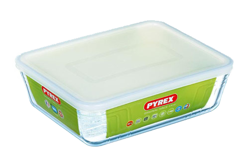 Pyrex  Cook&Freez Auflaufform mit Deckel 27 x 22 x 9 cm 4 l 