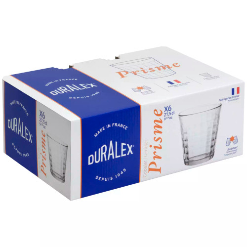 Duralex Water glass Prisme 27.5 cl Transparent 6 pieces