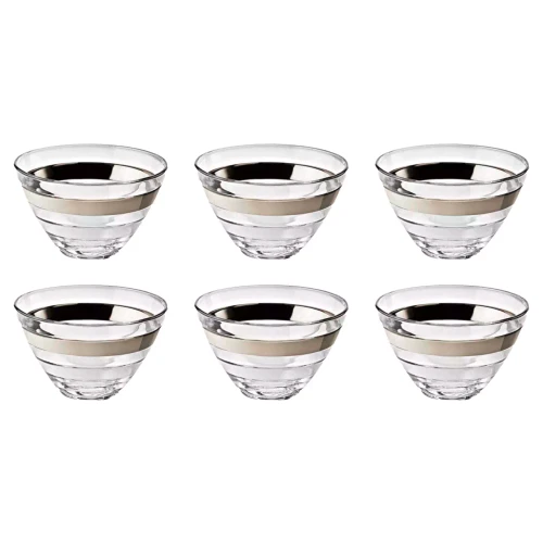 Vidivi  Baguette Schüssel 14 cm 61 cl Transparentes Silberglas 6 Stück