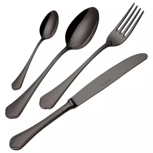 Eme Bestekset Domus 18/10 24-delig Zwart 6-persoons