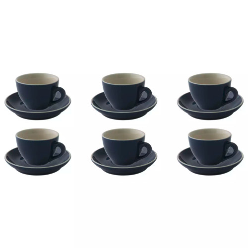 Palmer Cup and saucer Colors 18 cl - 14 cm Blue 6 pcs.